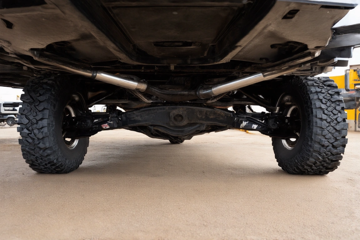 Off-road suspension and lift kit installed on a truck in McAllen, TX